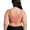Sujetador de Encaje Inalámbrico con Broche Frontal Transfronterizo y Copas Fijas, Sujetador Push-Up Tallas Grandes para Mujer, Sujetador Talla Grande al por Mayor