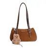 Bolso de ante de lujo ligero para axila con almohada para mujer 2025 Otoño Nueva textura Ropa de trabajo Simple Versátil Bolso de hombro