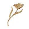Broche de Flor Plegada Transfronterizo Europeo y Americano, Joyería de Pin Minimalista de Moda y Única, Accesorios de Ropa de Gama Alta de Nicho