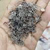 Brincos Planos de 6mm com Cabeça Plana, Banhados a Ouro 14K com Preservação de Cor, Pinos de Cobre Branco Banhados a Prata, Acessórios para Brincos DIY, Pinos para Brincos Planos com Base Plana de Pérola