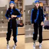 Conjunto de Moda Esportiva Casual para Mulheres Outono e Inverno Novo Solto Tamanho Grande Moletom com Capuz e Zíper Diagonal Calça Harem Conjunto de Duas Peças