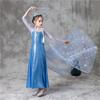 Vestido de la Princesa Elsa de Frozen 2 Vestido de Elsa para Niñas Vestido de Lentejuelas con Cola de Manga Larga para Niños Vestido para Niños
