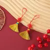 2026 Festival de Primavera Colgante para Puerta Principal Plántula de Sorgo Mini Escoba Decoración Colgante para Mesita de Noche de Bebé Escoba Pequeña Tejida a Mano Regalo de Inauguración Mudanza