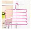 Organizador de Perchas de Ropa de 5 Niveles, Estante de Almacenamiento Multicapa para Bufandas, Corbatas y Cinturones, Perchero Plegable para Pantalones para Armario