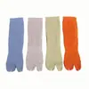 Calcetines de Dos Dedos para Mujer, Color Sólido, Estilo Delgado, Estilo Japonés, Calcetines de Dedos Divididos, Calcetines de Dos Dedos de Media Pantorrilla, Calcetines de Dedos Divididos al por Mayor