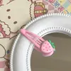 Lindo Pinza de Pelo Brillante de Fresa, Pasador Rosa Dulce para Niñas, Pinza para Flequillo de Estudiante, Accesorio para el Cabello Infantil, Pinza