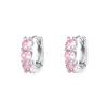 Brincos Pequenos Coloridos Frescos de Zircônia em Prata de Lei S925 para Mulheres Moda 2025 Design de Nicho Luxo Acessível Brincos Cintilantes