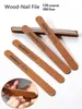 Lima de madera recta especial Nailshine para reparación de uñas, lima fina impermeable, lima de uñas de doble cara gris y blanca