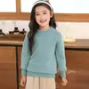 Suéter Versátil Unisex Otoño/Invierno Hombres Mujeres Niños 100% Lana Color Sólido Cuello Semi Alto Pulóver Suéter Base Holgado No