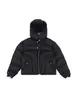 Jaqueta puffer acolchoada com capuz, estilo coreano Y2K, hip-hop, gola alta, à prova de vento, folgada, confortável, design personalizado com botões decorados, cor sólida