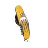 Vajilla pequeña combinada multifuncional plegable desmontable para montañismo al aire libre, vajilla de viaje, mango de aluminio multiabridor, regalo, cuchillo para fruta