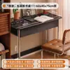 Escritorio Bauhaus para Uso Doméstico, Escritorio de Estudio para Estudiantes, Escritorio de Oficina para Adultos con Cajones, Escritorio Estrecho de Madera Maciza para Dormitorio de Apartamento Pequeño