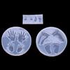 Molde de silicona con forma de gota de pegamento para moldear con forma de palma de espejo, para manualidades, arcilla, yeso, accesorios decorativos