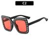 Nuevos Lentes de Sol Bouncy Multicolor Cuadrados con Incrustaciones de Diamantes Moda Transfronteriza Lentes de Sol Europeos y Americanos Retro Modernos Gafas Disco