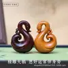 Sándalo Natural Cisne Pequeño Colgante de Madera Maciza Accesorios de Collar Tejidos a Mano DIY para Hombres Mujeres Parejas Llaveros de Teléfono