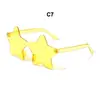 Gafas de plástico personalizadas de estrella de cinco puntas hip hop para fiesta divertidas para fiesta Venta al por mayor gafas de sol para hombres y mujeres