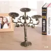 Candelabro Fundición Hierro Artesanía Hierro Tallado Arte Candelabro Portavelas Candelabro Retro Decoración Hogar Boda
