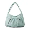Bolso de Hombro de Moda, Simple y Versátil, Bolso de Nailon Plisado, Bolso Cruzado Ligero Casual para Mujer, Bolsa Tote de Gran Capacidad