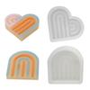 Diy amor forma de U hoja de cera de aromaterapia molde de silicona para jabón azúcar chocolate mousse pastel para hornear molde de silicona