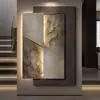 Pintura de Arenisca Estéreo de Lujo Ligero y de Gama Alta Pintura Decorativa para Entrada Clase Atmosférica Abstracta Mural para Pared de Fondo de Sofá de Sala de Estar
