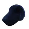 Gorra lisa pequeña personalizada con logo bordado, gorra de béisbol de terciopelo de color sólido bordada, terciopelo grueso, visera ligera