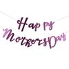 Faixa de letras em inglês com estampagem a quente transfronteiriça, suprimentos para arranjo de atmosfera do Dia das Mães, decoração de fundo interno, bandeira de puxar, atacado