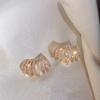 Aguja de Plata S925 Coreano Diamante Completo Alta Textura Moda Geométrico Elegante Celebridad de Internet Distintivos Aretes Abiertos Aretes para Mujer