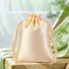 Bolsa de cetim com cordão, nécessaire de seda acetinada com cordão, design de luxo personalizado, bolsa de armazenamento de cetim de seda artificial plissada
