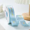 Cinta de Poliéster Dorada Cinta para Pastel DIY Cinta para Regalo Accesorios de Moño Floricultura Empaque de Flores Cinta