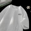 Camiseta Pesada de Manga Corta Estilo Americano para Hombre 2026 Verano Cityboy Juventud Simple Moderna Holgada Cuello Redondo Media Manga