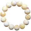 Pulseira de cera de abelha otimizada, óleo de galinha russa, contas amarelas, néctar branco, pulseira de cera branca, anel único masculino, âmbar, presente feminino
