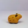 Ornatos de Lontra Marrom para Escultura em Madeira Ornatos Fofos de Capivara Pingentes para Chave de Carro Artesanato de Madeira para Escritório