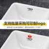 Melamina plato para aderezo para mojar chafing dish con agua plato creativo de aderezo con compartimentos divididos plato multi-compartimento plato crujiente para carne plato para salsa de tres compartimentos