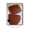 Pintura Decorativa Abstracta Roja Estilo Wabi-Sabi para Sala de Estar, Dormitorio, Pintura de Pie, Pared de Fondo de Estudio, Arte de Pared Artístico, Minimalista