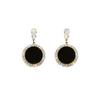 925 Agulha de Prata Preto Redondo Brincos de Strass Novo Estilo Personalidade Coreana Elegante All-match Cristal Preto Brincos Simples para Mulheres