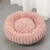Nido para mascotas transfronterizo conejo felpa alfombrilla para mascotas redonda gruesa invierno cálido nido para gatos alfombrilla para perros muerde no se pudre nido para perros