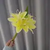Flores Simuladas 8 Cabezas de Lirios Flores Artificiales de Rama Alta de Alta Calidad Adornos para Decoración de Interiores del Hogar Bodas Arreglo Floral