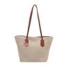Bolso bandolera de estilo francés, tejido, para mujer, bolso de mano de gran capacidad para ir al trabajo, bolso de playa para vacaciones, cesta de verduras para mujer
