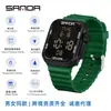 El popular reloj cuadrado pequeño transfronterizo SANDA con pantalla grande, reloj deportivo multifuncional para exteriores para estudiantes, temporizador de cuenta regresiva, reloj electrónico impermeable