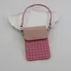 Bolsa de teléfono de alta gama con estampado de pata de gallo para mujer, tarjetero de mano, simple y ligera, se puede combinar con una correa cruzada para bolso pequeño
