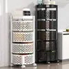 Estante Giratorio de Almacenamiento para Cocina sin Taladro, Carrito de Snacks de Múltiples Niveles para el Hogar de Pie, Estante de Almacenamiento Móvil sin Instalación