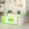 Balcão Curvo Moderno Simples com Cantos Semicirculares, Balcão de Recepção, Recepção da Empresa, Balcão de Caixa de Loja, Balcão de Consulta de Canto