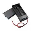 2 Baterías AA con Tapa y Interruptor Lateral Caja de Baterías, Dos Baterías AA en Serie Portapilas Doble AA*3V con Tapa