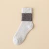 Calcetines de Terciopelo Coral para Hombre Otoño e Invierno Espesos Cálidos de Media Pantorrilla No Sueltan Felpa Forrada Calcetines para Dormir Color Sólido Casual para el Hogar