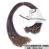 Joyería de collar de cera negra coreana al por mayor con cadena colgante de cuerda 2.0/1.5mm fabricantes de cuerda de cera coreana