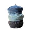Nueva Moda Japonesa Vintage Hierro Estándar Boina de Mezclilla Primavera y Otoño Dulce Cool Todo Combinable Cabeza Grande Exhibición de Rostro Sombrero de Pintor Pequeño