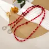 Nueva entrada, cadena cruzada ligera de lujo con cuentas de cristal para teléfono móvil, cadena híbrida con cuentas para teléfono móvil, cuerda colgante, decoración para equipaje, cordón para mujer