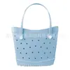 Bolso Perforado de Eva, Bolso de Playa Estilo Vacaciones Europeas y Americanas en la Costa, Bolso de Mano Ligero de Gran Capacidad, Bolso Tote con Accesorios para DIY