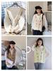 2026 Primavera y Otoño Nuevo Estilo Holgado Estilo Coreano Capas Estilo Suave Chaleco Superior Bordado Flor Tejido Chaleco Ropa de Mujer