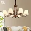 Lustre retrô americano para sala de estar, arte em ferro, estilo rústico simples, design minimalista moderno para quarto principal e sala de jantar, atacado de luminárias Zhongshan